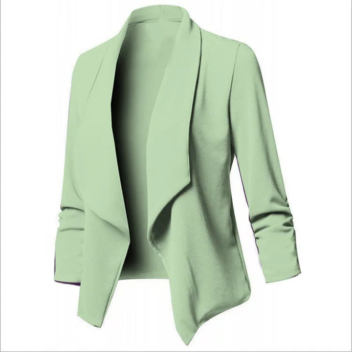 Chic överdimensionerad öppen blazer för kvinnor, perfekt för kontoret eller en elegant vardagslook.