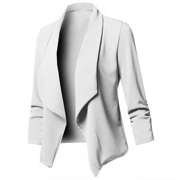 Damkavaj i överdimensionerad modell, elegant och bekväm med öppen design, perfekt för lager på lager.