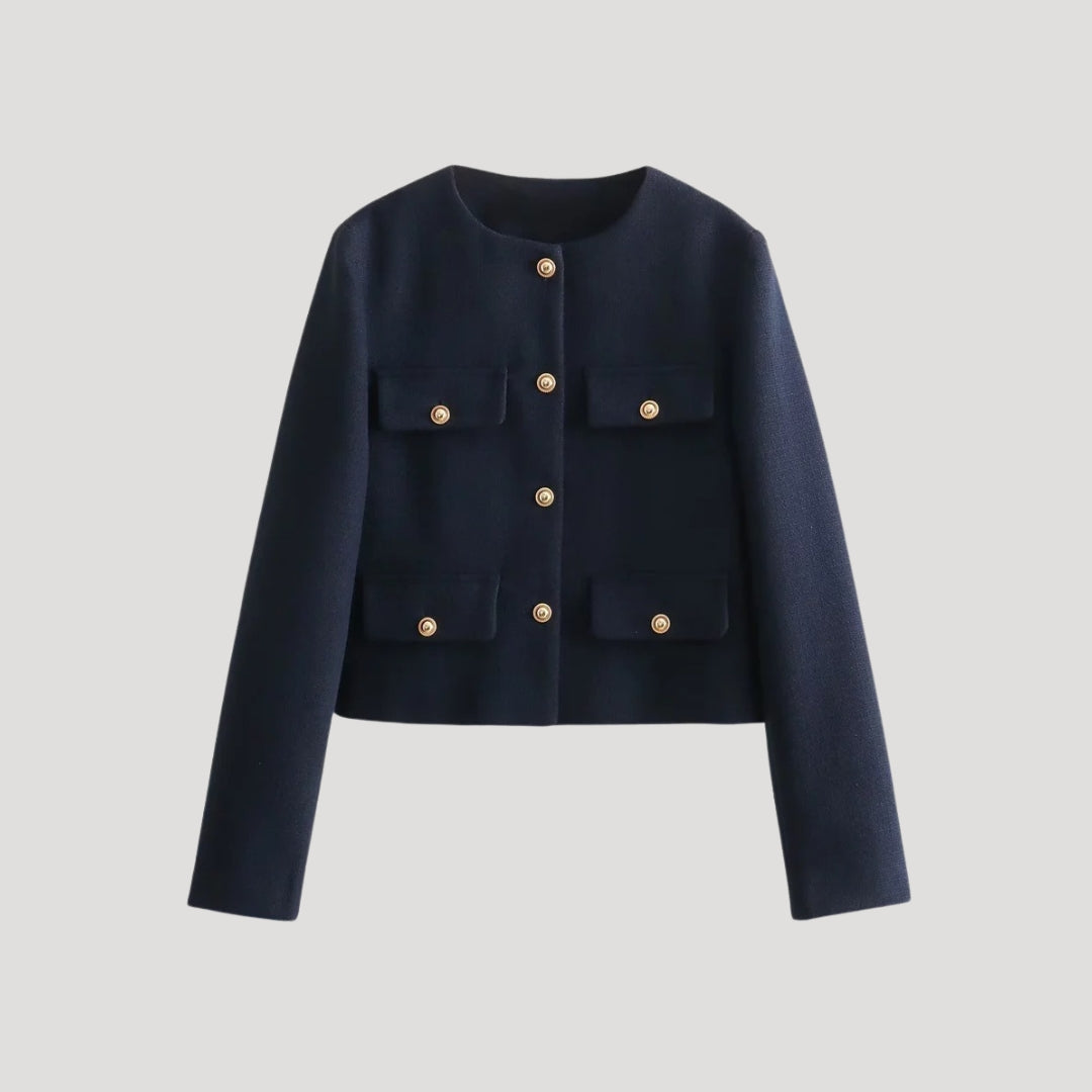 Komfortabel croppad kvinnors cardigan med knappfront, ett måste i garderoben för mode.