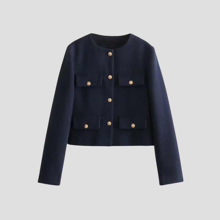 Komfortabel croppad kvinnors cardigan med knappfront, ett måste i garderoben för mode.