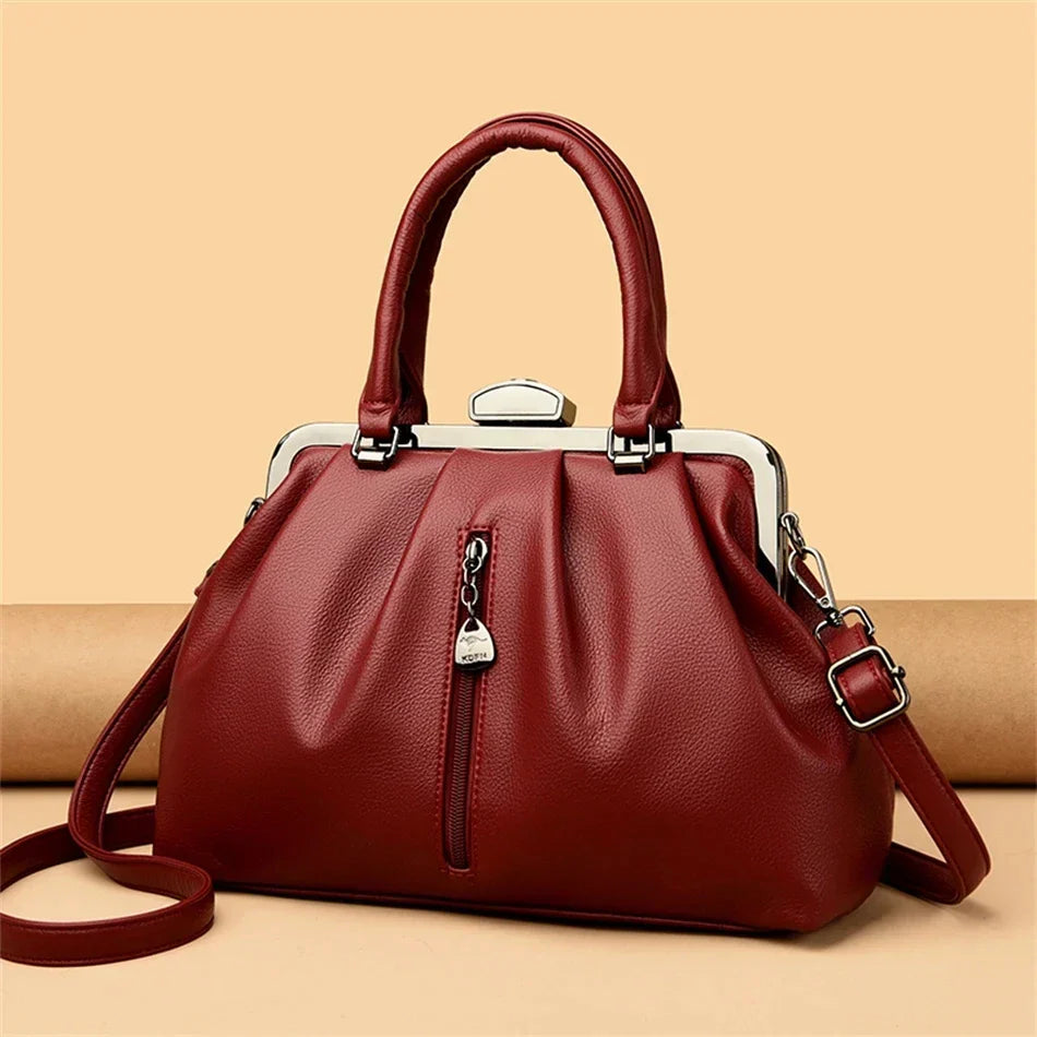 Mångsidig axelväska i PU-läder. Elegant crossbody damväska, rymlig med justerbar rem för alla stilar.