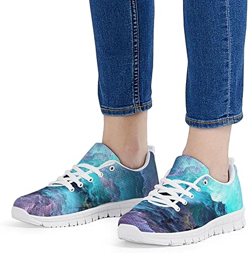 Dam Galaxy Sneakers, bekväma vardagsskor med unik galaxdesign. Stiliga och stötdämpande för kvinnor.