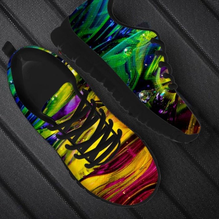 Trendiga Dam Galaxy Sneakers med stilren galaxdesign. Perfekta snörsneakers som kompletterar din outfit.