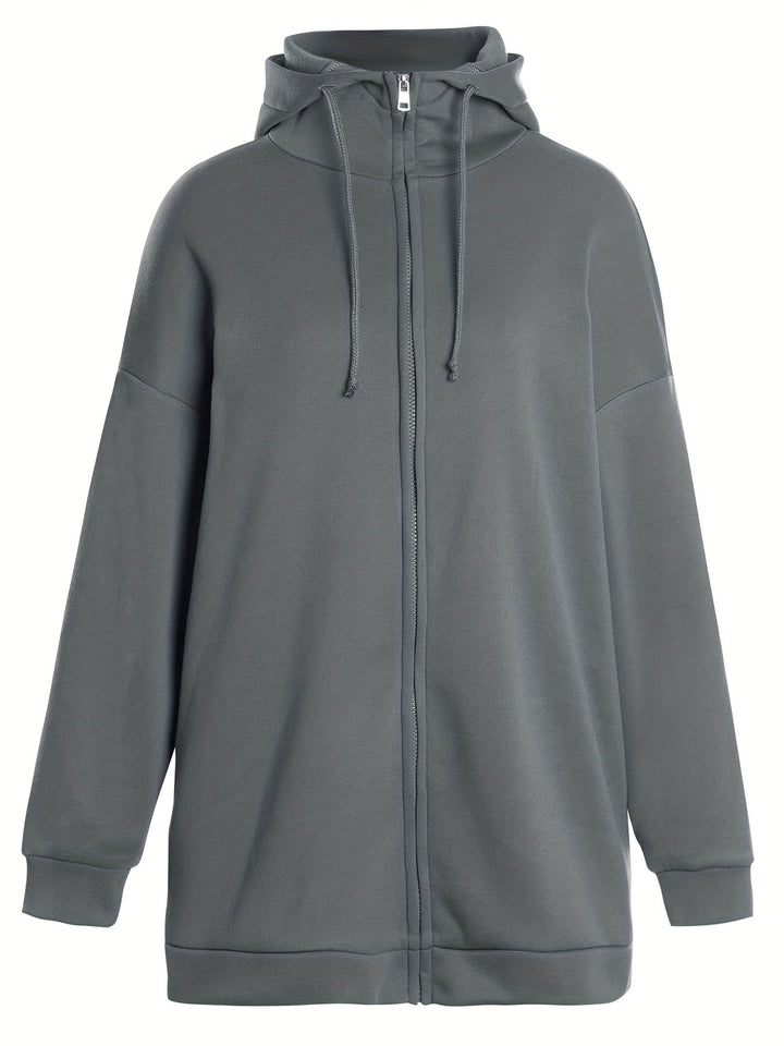 Kvinnors hoodie med dragkedja, sportig och bekväm för både gymmet och hemma.