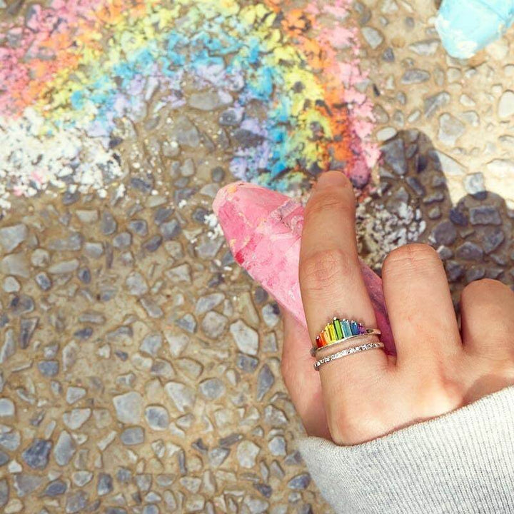 Unik kronring design "Till Min Dotter". Justerbar ring i silver med elegant form, idealisk som present.