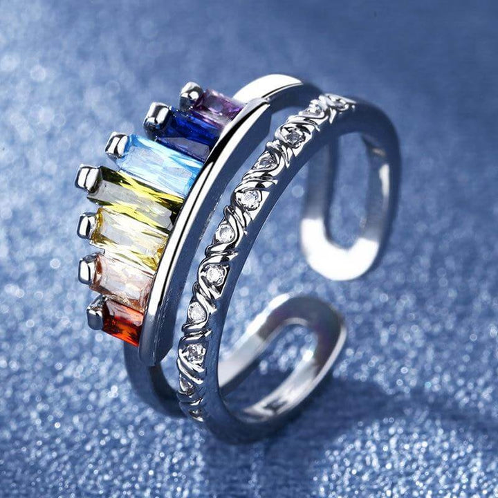 Gnistrande silver kronring "Till Min Dotter" med zirkonia. Elegant dam smycke, fin present till dotter.