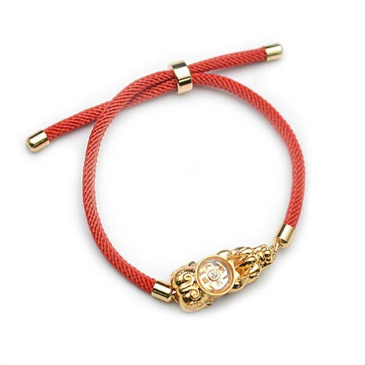 Dam Pixiu lyckoarmband i koppar för tur och välstånd. Vackert smycke med orientalisk design.