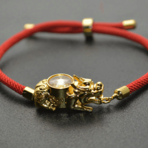 Spirituellt Pixiu damarmband, en kraftfull amulett för tur, välstånd och skydd. Koppardesign.