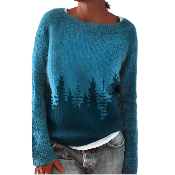Dam retro pullover i klassisk stil, perfekt för höst & vinter. Bekväm figursydd damtröja för kvinnor.