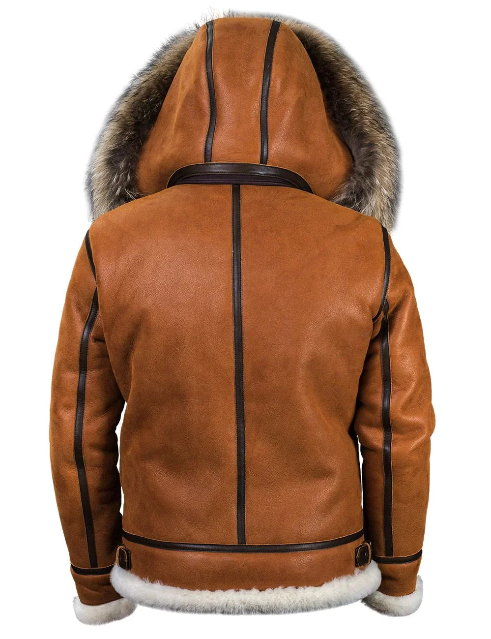Trendig damjacka, päls- och läderstil. Passar både casual och elegant vinteroutfit.