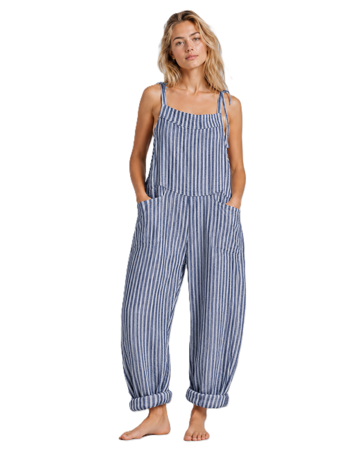Damjumpsuit med lös passform i elegant stil. Bekväm sommaroutfit, perfekt för vardag & fest.