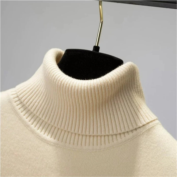 Mysig pullover för dam, med sköldpaddshals och långa ärmar, perfekt för att tackla vinterkylan med stil.