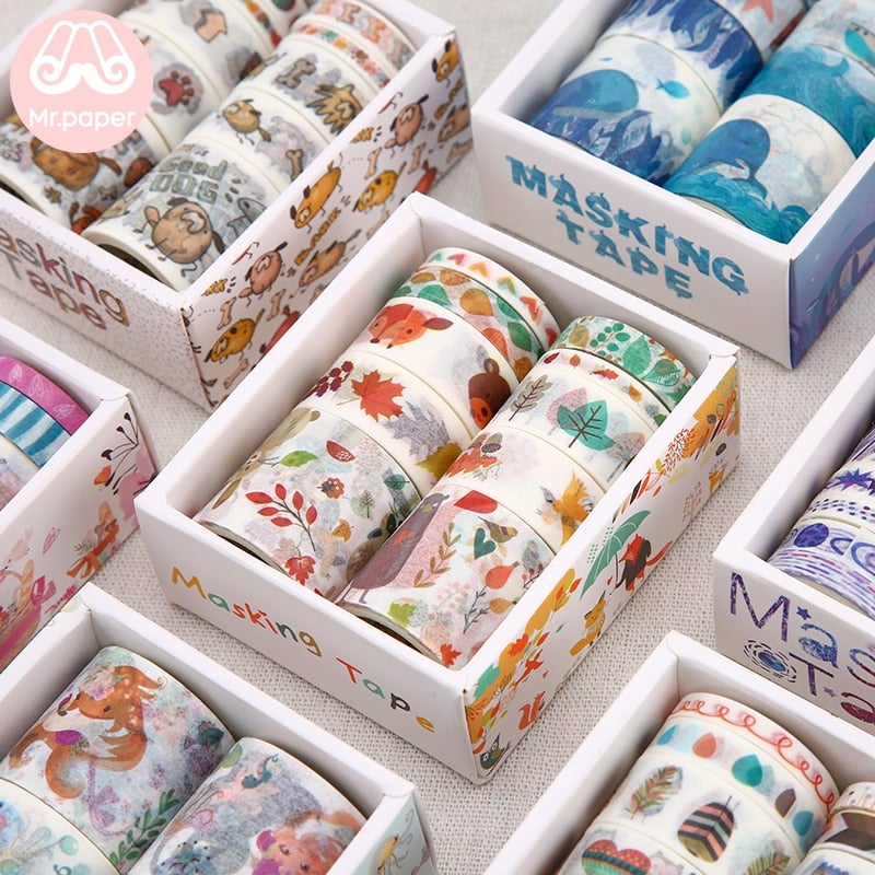 Pyssel washitejp-set för barn och vuxna. Kreativ tejp för skola, kontor & roliga pysselprojekt.