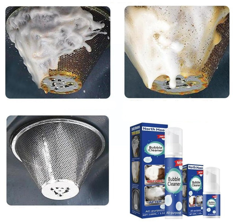 Närbild på smutsig yta före och efter användning av fläckborttagningssprayen.