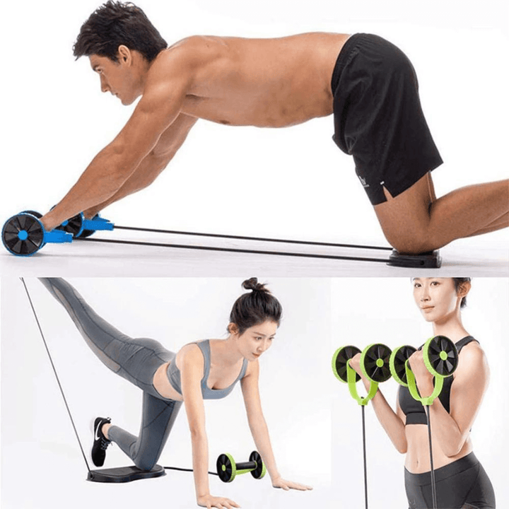 Ergonomiska grepp på ab-rulltränaren för bekväm och säker styrketräning. Förbättra din fitness.