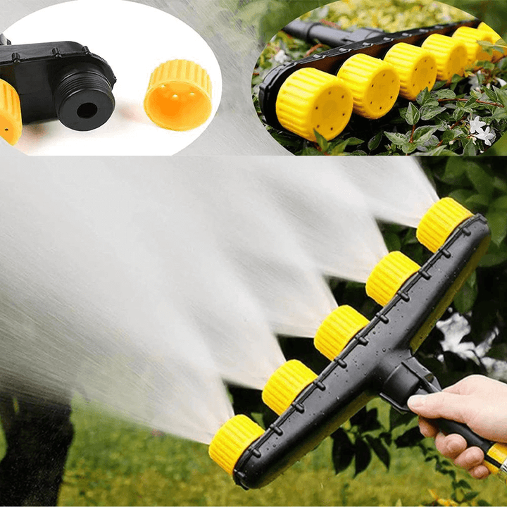 Multihuvudssprinkler för effektiv trädgårdsbevattning. Perfekt för gräsmatta, rabatter och växthus.