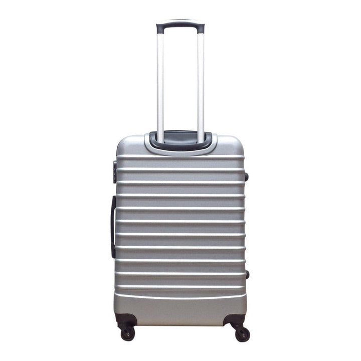 Stilrent silver hardshell resväskeset, 2-delat. Perfekt bagage för affärsresor eller semester.