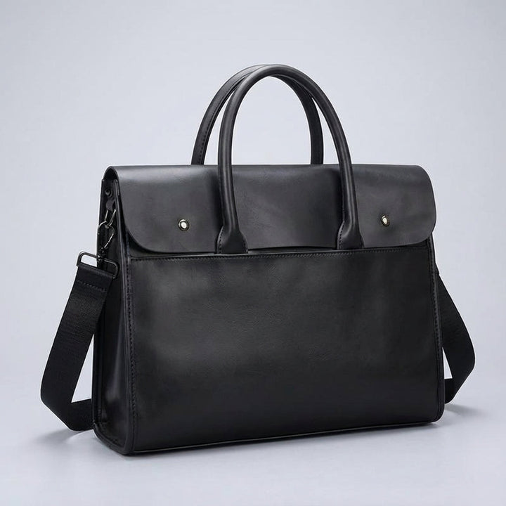 Herrarnas professionella laptopväska 14 tum, med elegant design och flera fack för optimal organisering.
