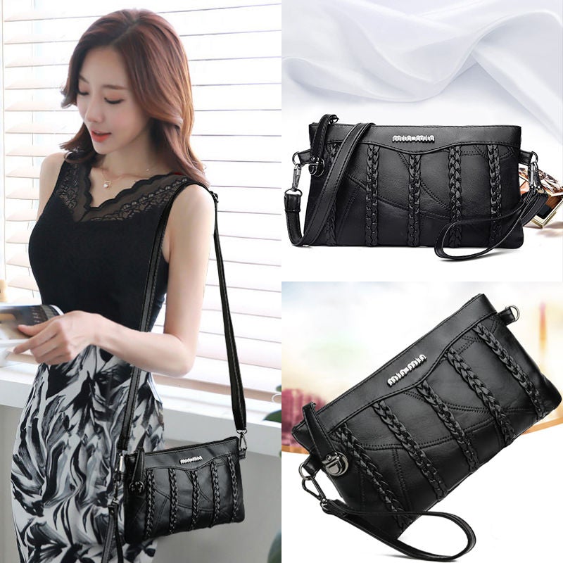 Lyxig kvinnors crossbody clutch i PU-läder. Elegant festväska och praktisk axelväska i ett.