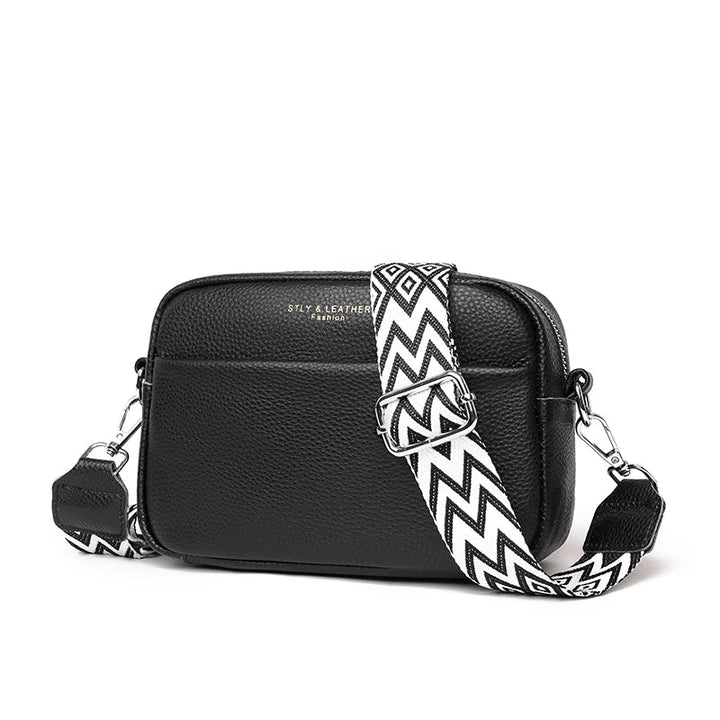 Elegant crossbody-väska i svart PU-läder för kvinnor, perfekt vardagsväska.