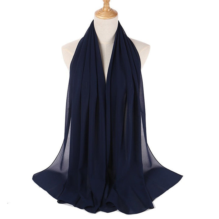 Elegant dam chiffong hijab pannband för kvinnor, andningsbar och mångsidig huvudduk.