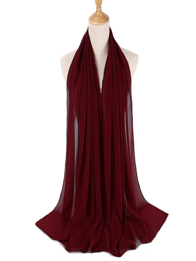 Grön chiffong hijab pannband, naturinspirerad huvudduk, fräsch modeaccessoar.