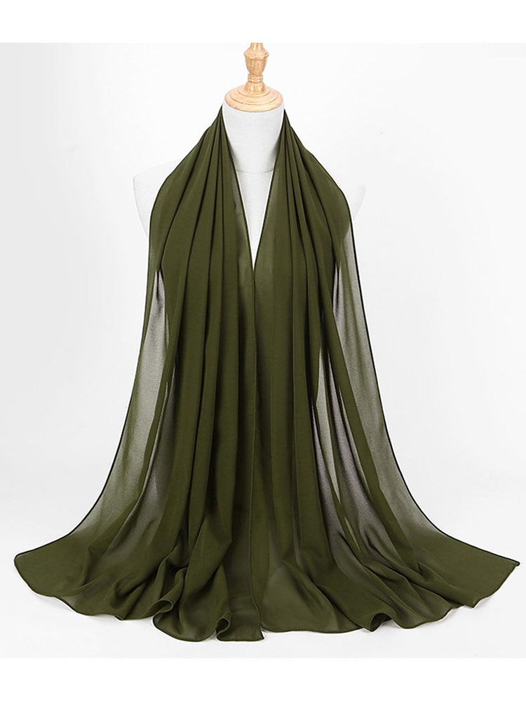 Festlig chiffong hijab pannband, glittrig sjal för speciella tillfällen, dam.