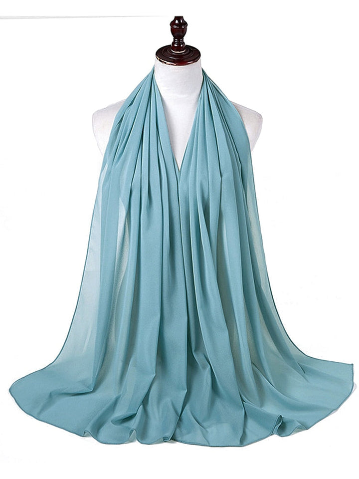 Elegant chiffong hijab pannband för brud, exklusiv huvudduk, festlig.