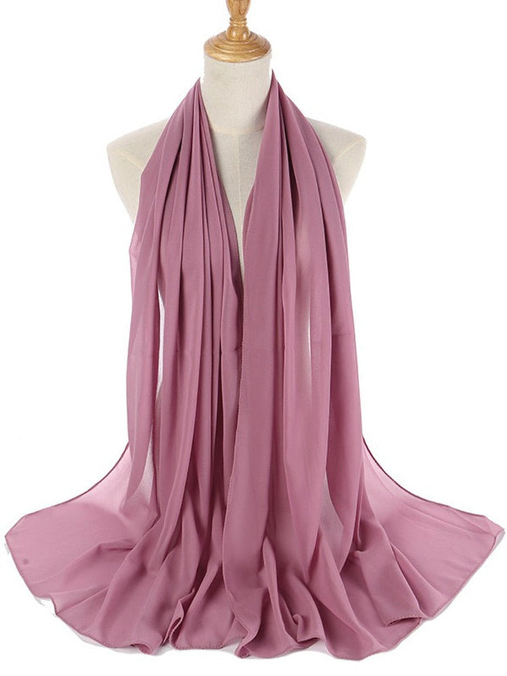 Mode dam chiffong hijab pannband, mångsidig huvudduk som en elegant accessoar.