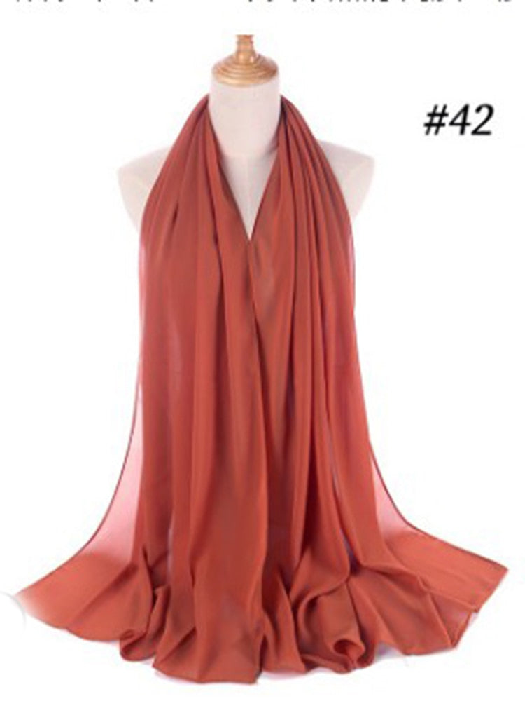 Återvunnen chiffong hijab pannband, miljövänlig sjal, hållbar design.
