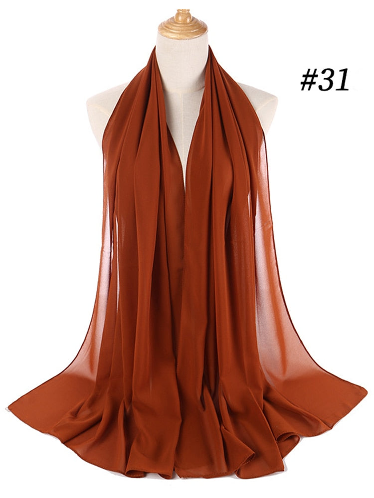 Lätt att forma chiffong hijab pannband, anpassningsbar huvudduk, styling.