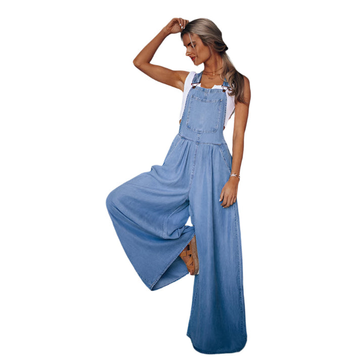 Elegant dam-denimjumpsuit för kvinnor. Stilren design perfekt för både vardag och fest.