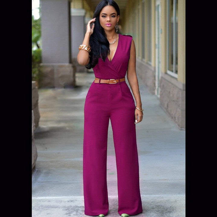 Elegant heldräkt för kvinnor, dam jumpsuit perfekt för festliga tillfällen med bekväm passform.