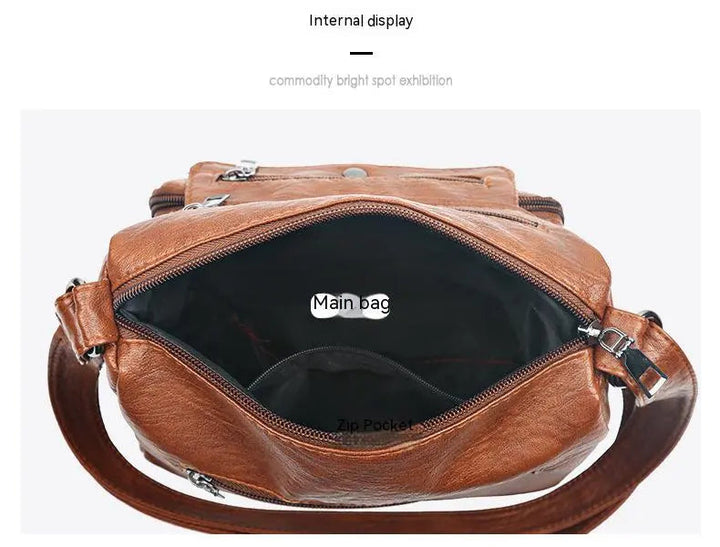 Mångsidig dam crossbodyväska, svart. Elegant messenger-stil, modeaccessoar för årets alla dagar.