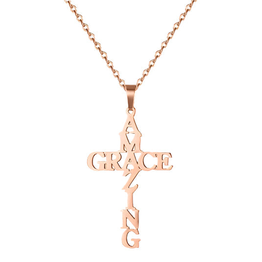 Elegant damhalsband med kors i silver, symboliserar tro och hopp för en personlig stil.