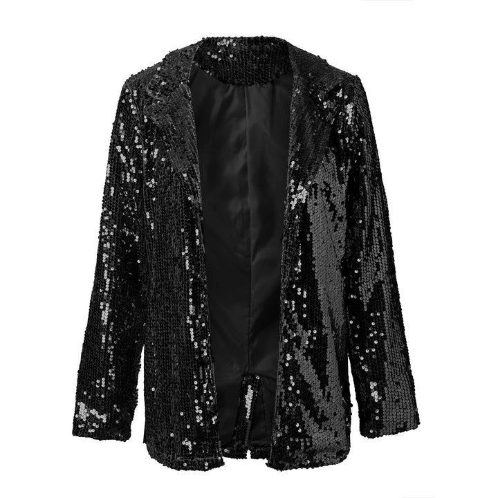 Röd glittrig paljettkavaj för damer. En festlig kavaj som garanterat lyfter varje partyoutfit.