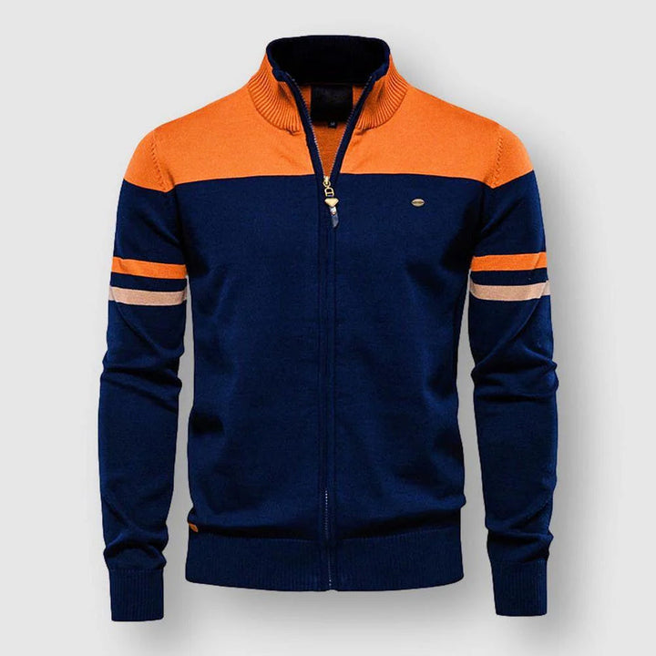 Kvinnors cardigan med stilren stativkrage och praktisk dragkedja. Elegant damkofta för både vardag och fest, unik design.