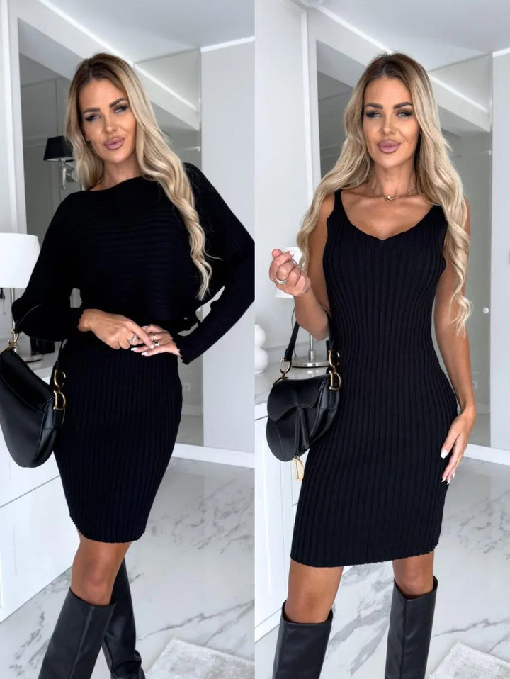 Strukturerad topp i elegant damkostym. Chic och modern stil, idealisk för kontor & fest.