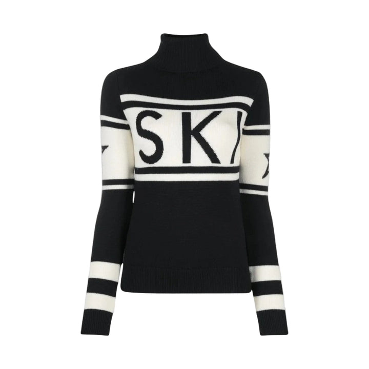 Elegant damtröja i modern turtleneck-design, stickad för ultimat komfort och värme. Perfekt för vintermode.