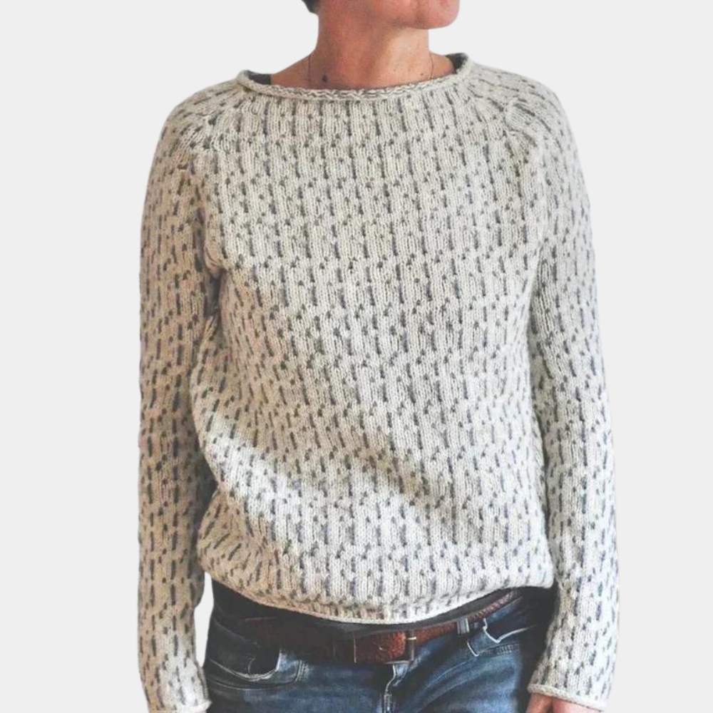 Stilren damtröja med tidlös design, idealisk för vardag och arbetskläder. Elegant polyestertröja för hösten.