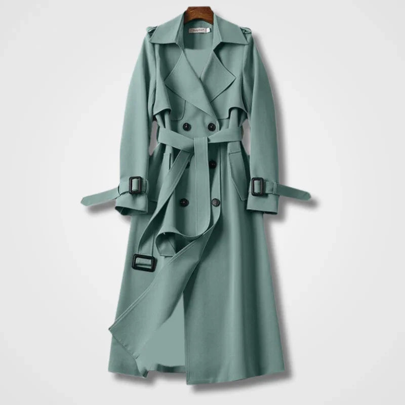Stilren damtrenchcoat för kvinnor, en mångsidig vårjacka och höstkappa. Elegant ytterplagg med klassisk look.