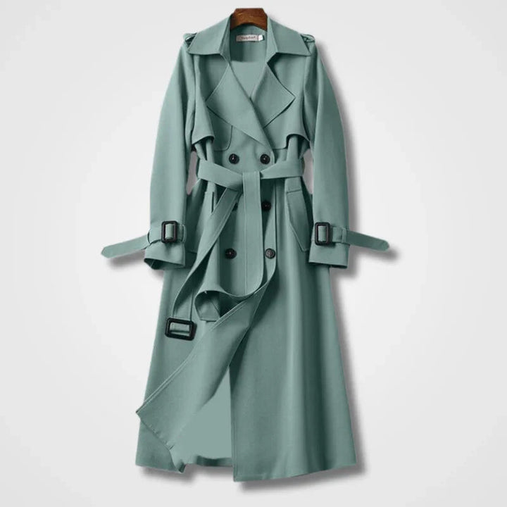 Stilren damtrenchcoat för kvinnor, en mångsidig vårjacka och höstkappa. Elegant ytterplagg med klassisk look.