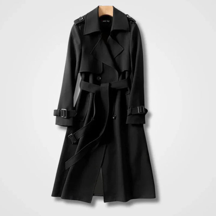 Mångsidig damtrenchcoat, idealisk vårjacka och höstkappa. Elegant och stilren för dammode, ett tidlöst ytterplagg.