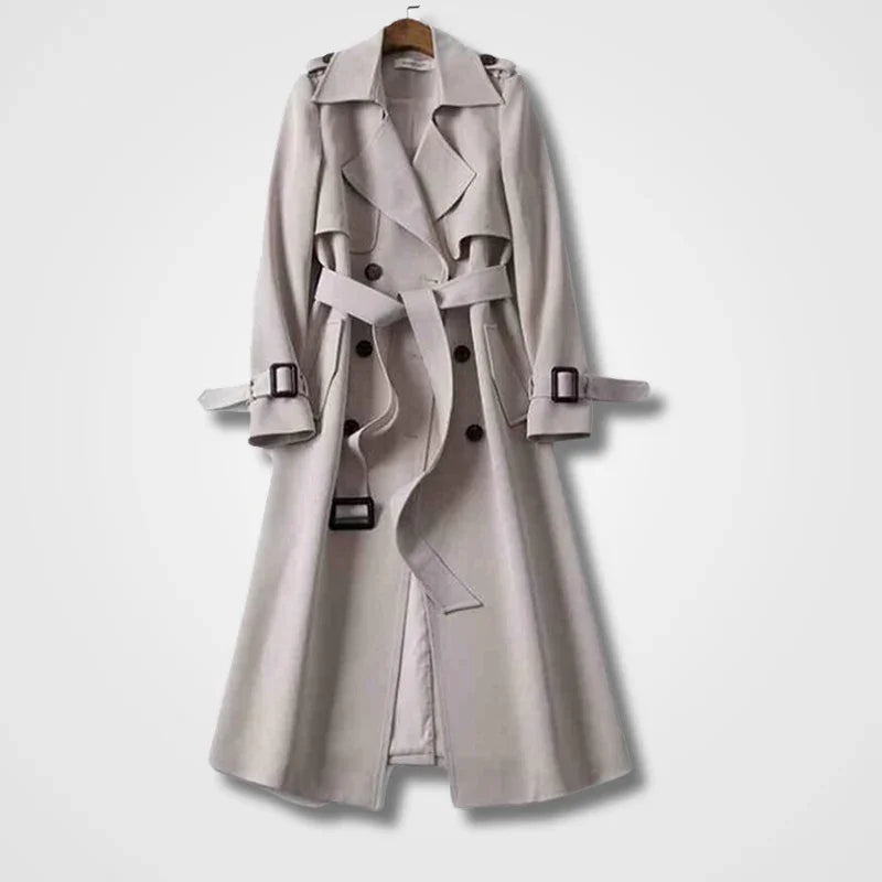 Elegant damtrenchcoat i klassisk design. En stilren och mångsidig vårkappa och höstjacka för moderiktiga kvinnor.