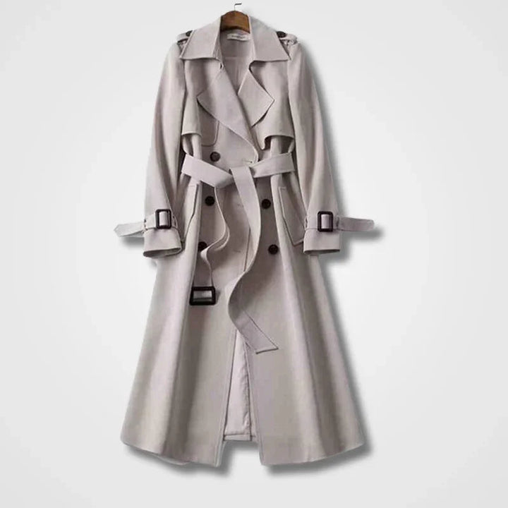 Elegant damtrenchcoat i klassisk design. En stilren och mångsidig vårkappa och höstjacka för moderiktiga kvinnor.