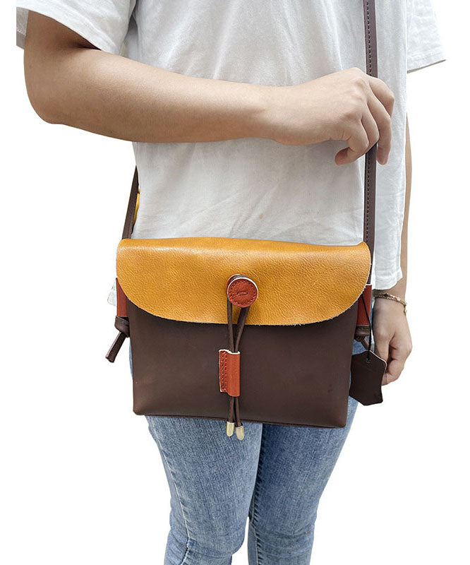Brun & gul handväska, en elegant accessoar som lyfter din outfit.