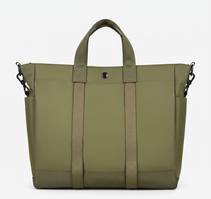 Grå ToteMax dam laptopväska; en elegant och praktisk vardagsväska som håller din laptop säker.