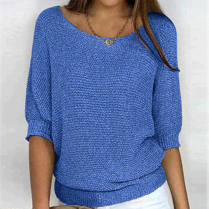 Bekväm långärmad damtopp med lös passform, idealisk för höstens mode.