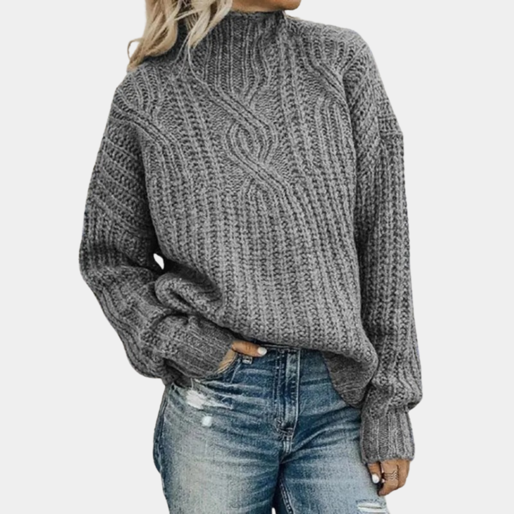 Avslappnad men elegant damtröja för hösten. Bekväm vardagsfavorit som passar kvinnors mode.