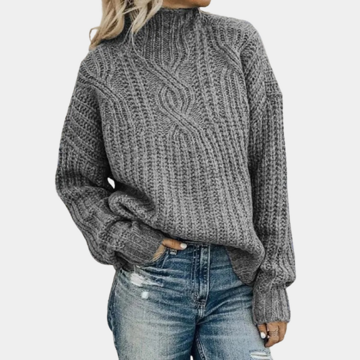 Avslappnad men elegant damtröja för hösten. Bekväm vardagsfavorit som passar kvinnors mode.